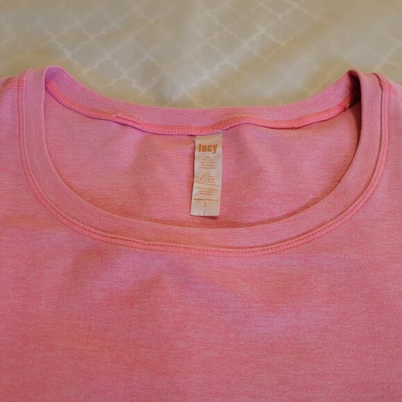 Lucy Longsleeve Tee Hot Pink Top Activewear Athleisure Travel Size Small - Picture 13 of 13